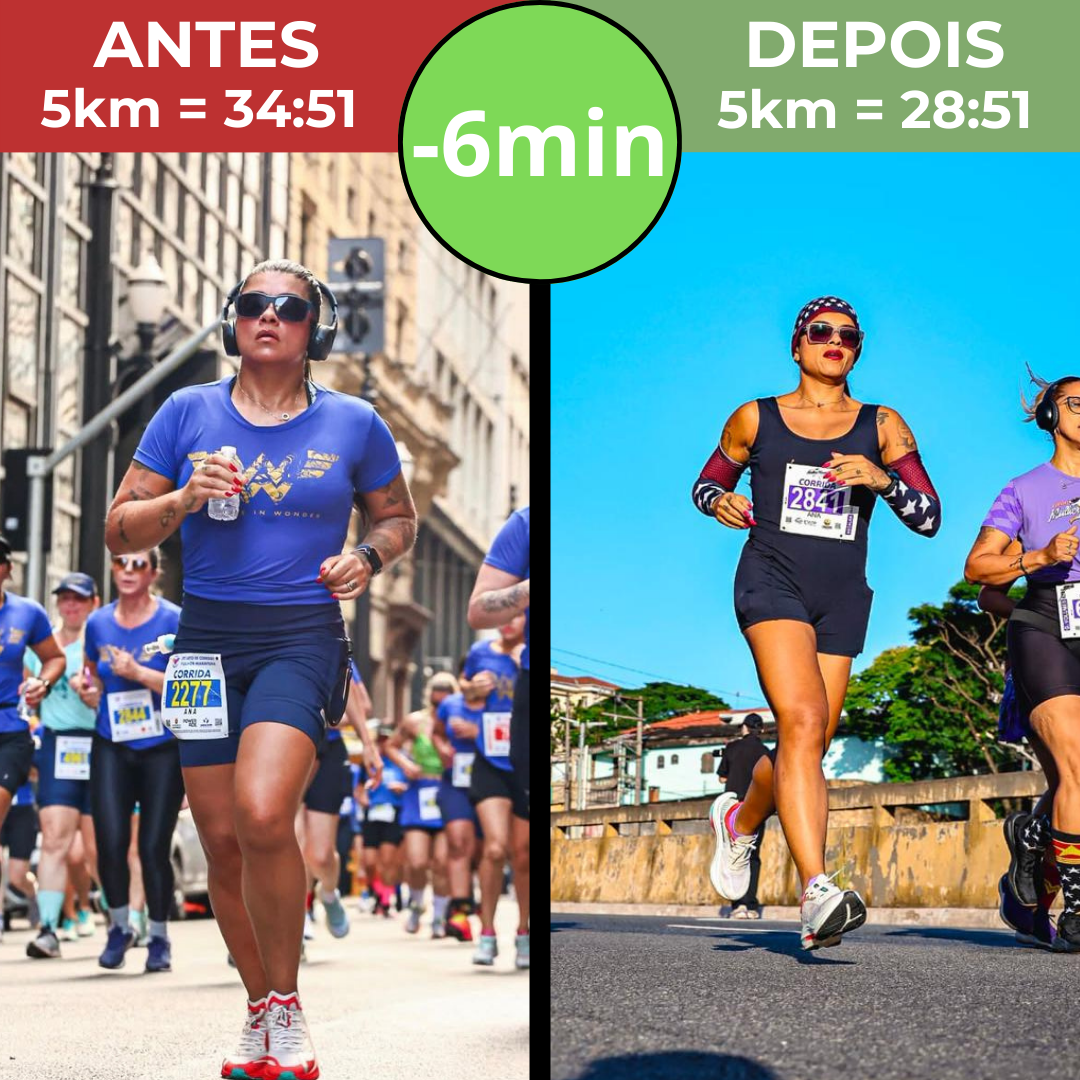 Resultado de aluna: melhora de seis minutos nos 5 quilômetros